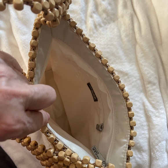 VINTAGE THE SAK WOOD BEADED RARE BAG - Picture 6 of 9